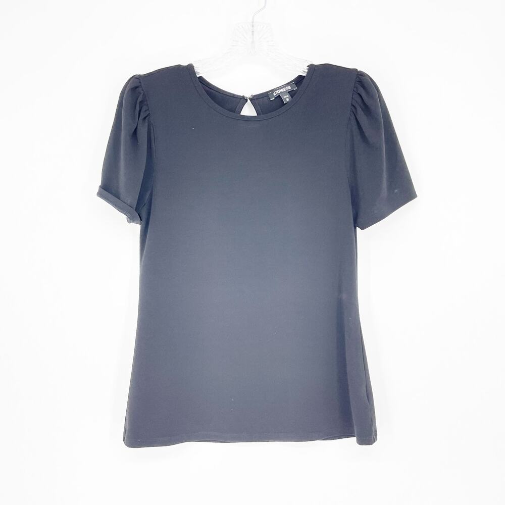 Express Puff Sleeve Keyhole Top Size Medium